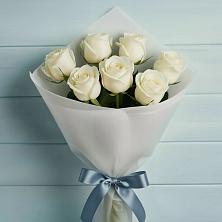 Букет 7 Белых роз Эдлесс Лав в Устье Вологодская область