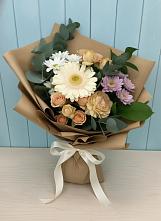 Букет цветов из:  Герберы и Хризантемы в Устье Вологодская область
