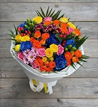 Букет цветов из:  Розы и Хризантемы в Устье Вологодская область