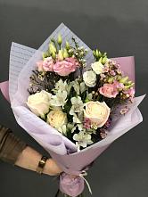 Букет цветов из:  Альстромерии, Розы и Лизиантусы #REPLACE_PRED# Устье Вологодская область