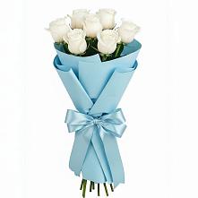 Букет 7 белых роз Проуд в Устье Вологодская область