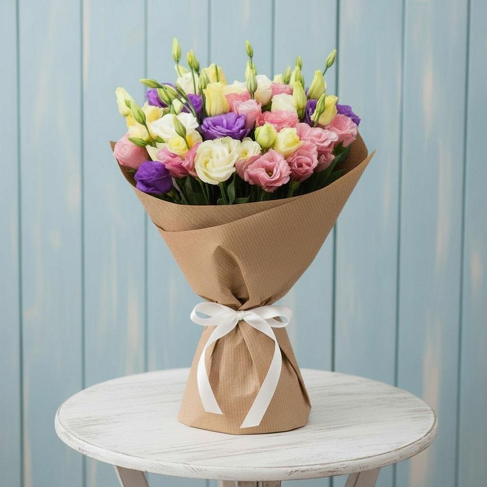 Букет цветов из: Лизиантусы в Устье Вологодская область