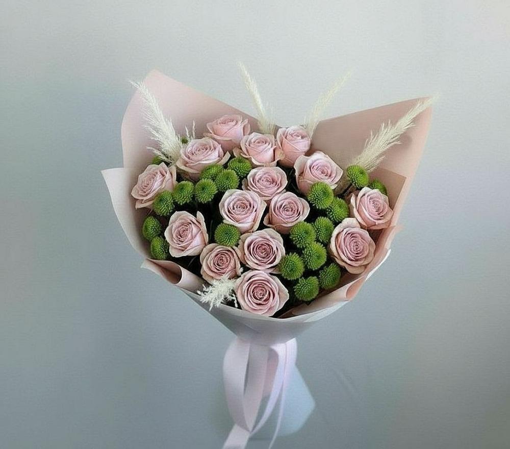 Букет цветов из: Розы и Хризантемы в Устье Вологодская область