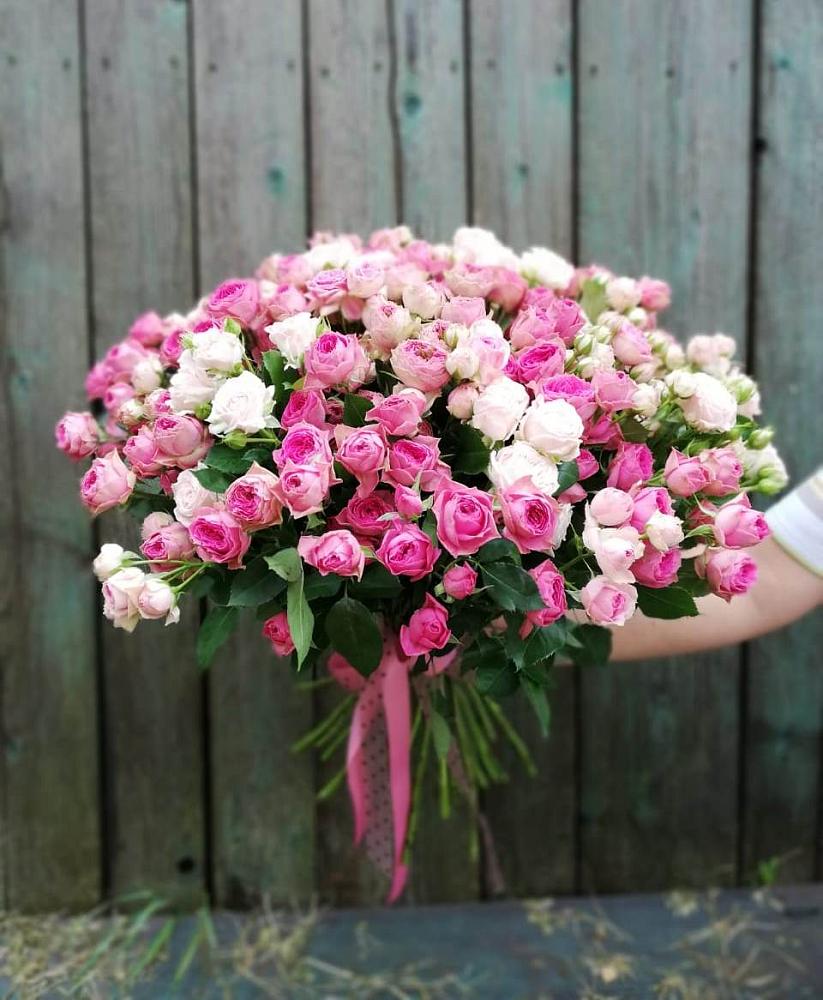 Букет Розовые кустовые розы Натали и Лав Лидия в Устье Вологодская область