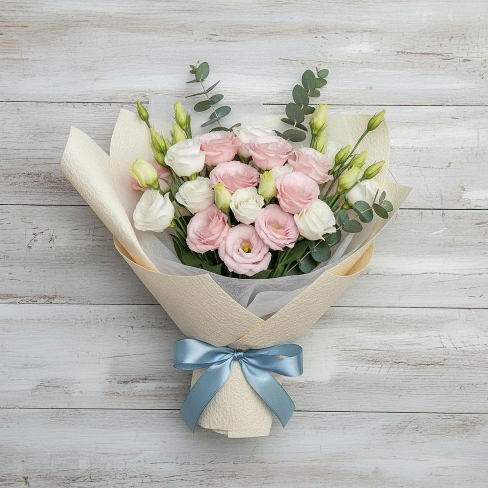 Букет цветов из: Лизиантусы в Устье Вологодская область